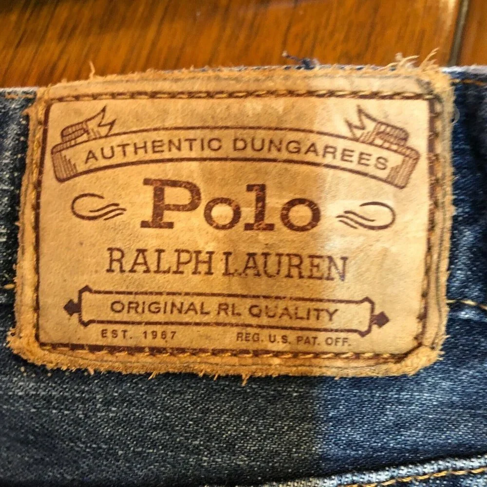 Polo Ralph Lauren Authentic DungareesMens  Straight Leg Jeans 36 x 36 (35)